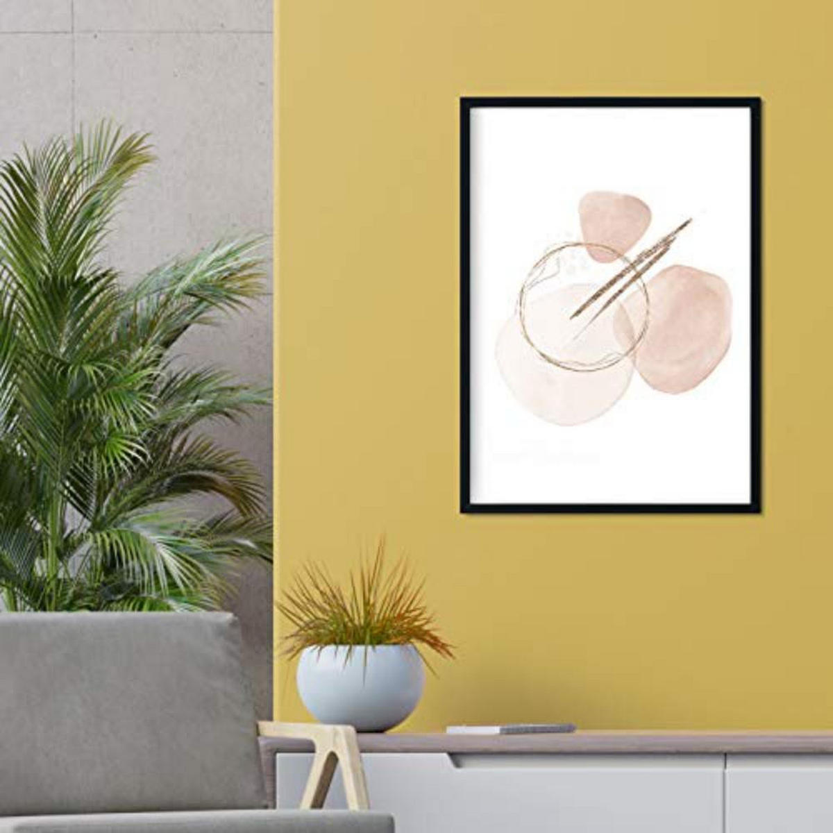 POSTER Set mit 4 Kunst Folien mit abstrakten Formen und Figuren A3 Rahmenlos - Klar, Papier (29.7/3cm) - Nacnic