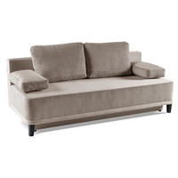 SCHLAFSOFA OSLO, Sofa mit Schlaffunktion und Bettkasten, Farbe: Beige, Cordstoff - Beige, Textil (200/90/91cm) - Sepro Meble