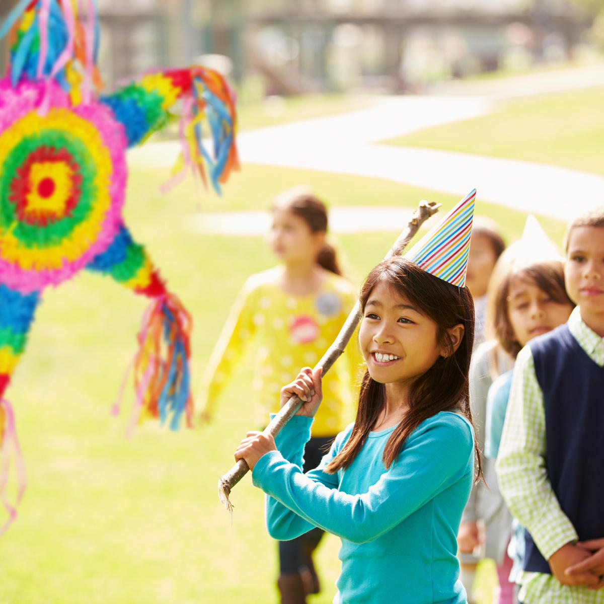 PINATA hvězda - různobarevná, papír/vlnitá lepenka (54/62/8.5cm) - Relaxdays