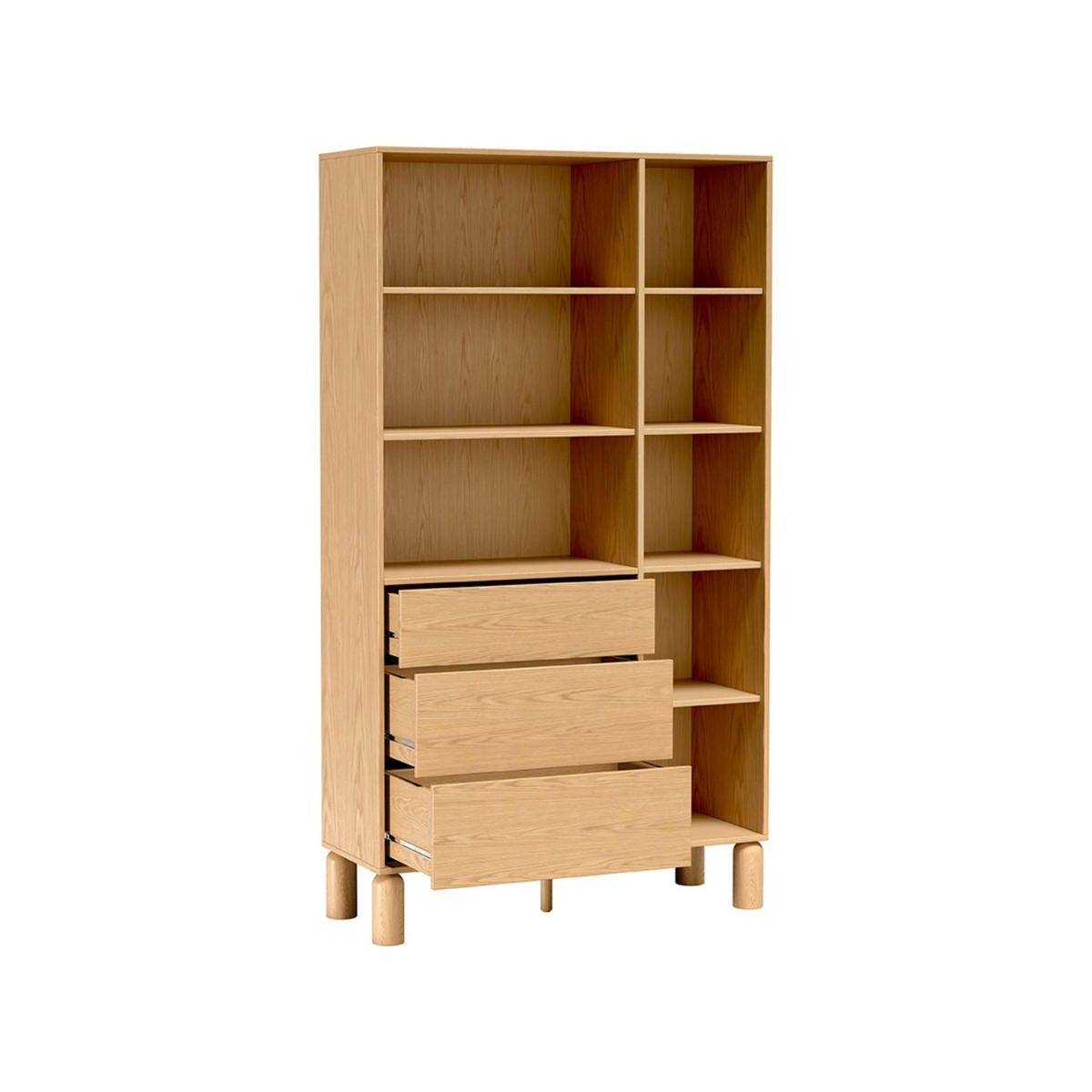 REGAL Sanden SN-8 110 x 197 x 40,6 cm Eiche Bookmatch - Eichefarben, Holz/Holzwerkstoff (110/197/40.6cm) - Koseto
