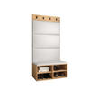 GARDEROBEN-SET 84/184/42 - Eichefarben/Weiß, Holz (84/184/42cm) - MÖBEL KRYSPOL