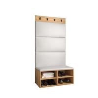 GARDEROBEN-SET 84/184/42 - Eichefarben/Weiß, Holz (84/184/42cm) - MÖBEL KRYSPOL