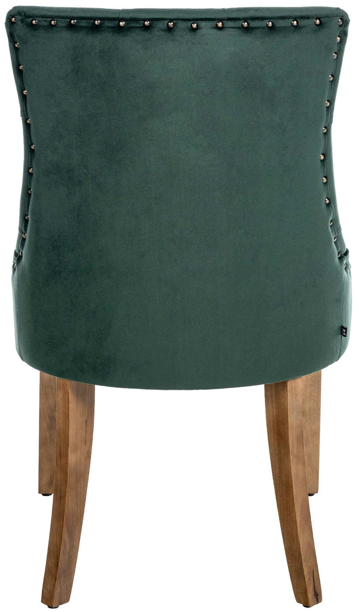 WOHNZIMMERSTUHL 4er Set Samt dunkelgrün - Dunkelgrün/Naturfarben, Holz/Textil (55/92/58cm) - CLP
