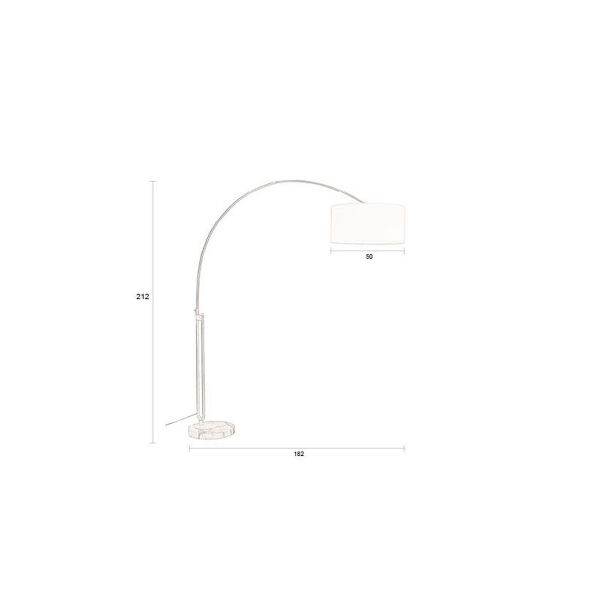 STEHLAMPE Archie - Goldfarben, Metall (182/50/212cm) - Dutchbone