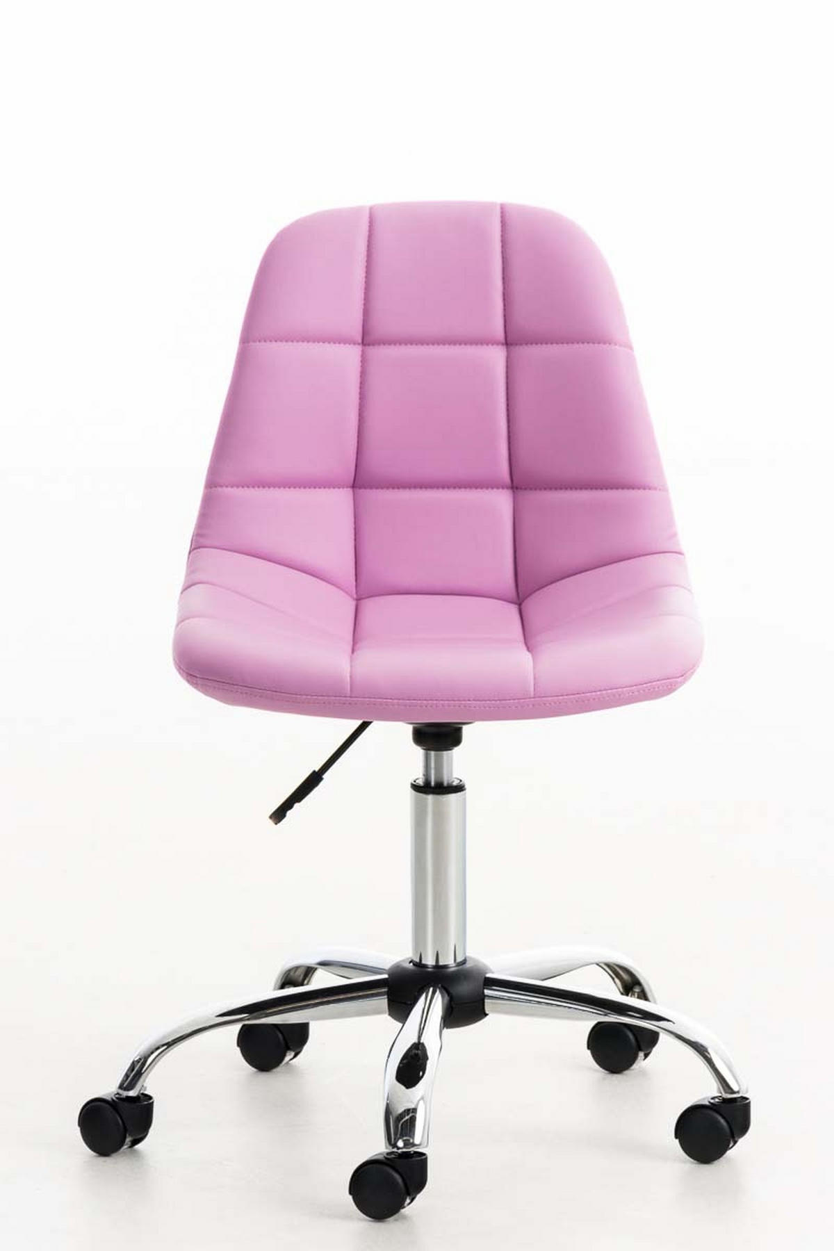 BÜROSTUHL Emily, Kunstleder Pink - Rosa, Textil/Metall (55/91/55cm) - TPFLiving