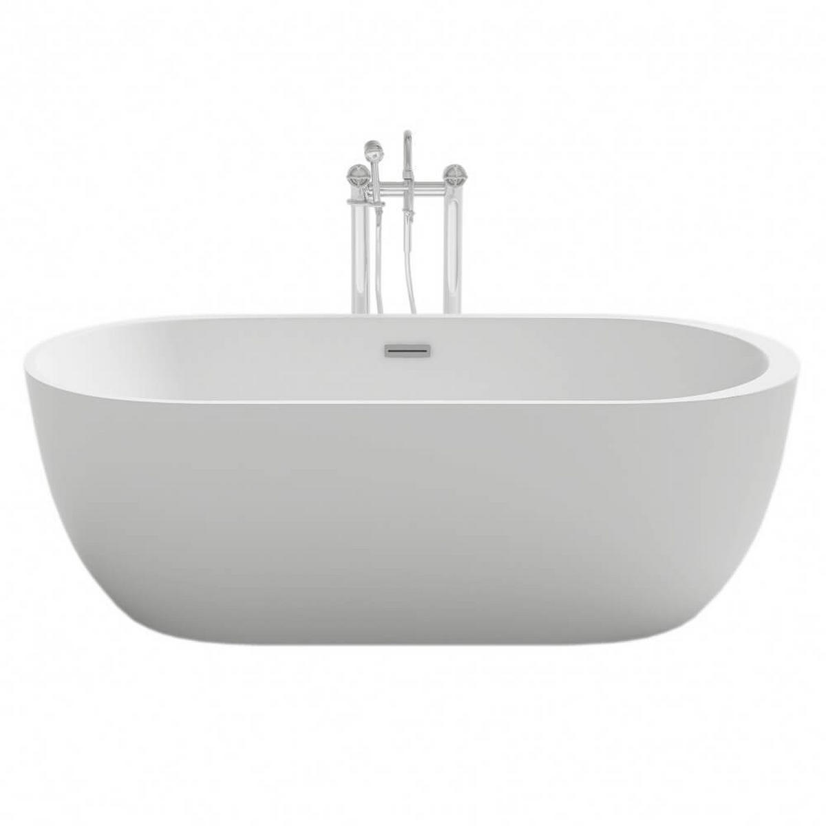 FREISTEHENDE BADEWANNE CODO - Weiß - Weiß, Keramik (170/58/80cm) - Home Deluxe