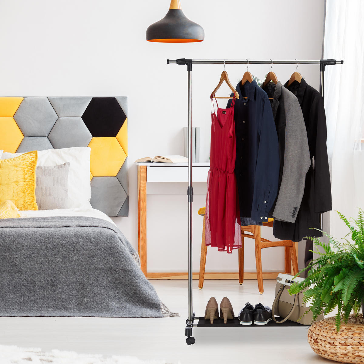 KLEIDERSTÄNDER - Multicolor, Kunststoff/Metall (151/162/50cm) - Relaxdays