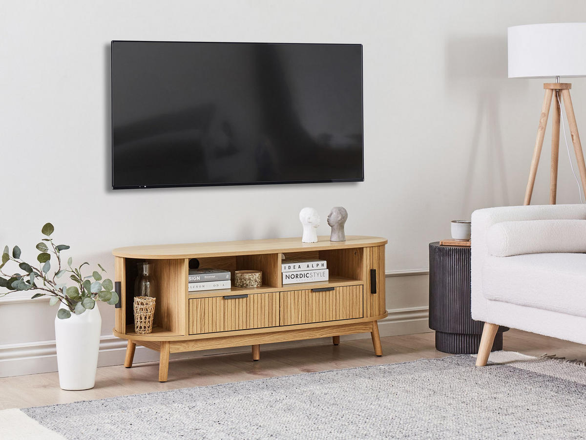 TV STOLEK Hnědý Selah - hnědá, kompozitní dřevo (120/47/40cm) - Beliani