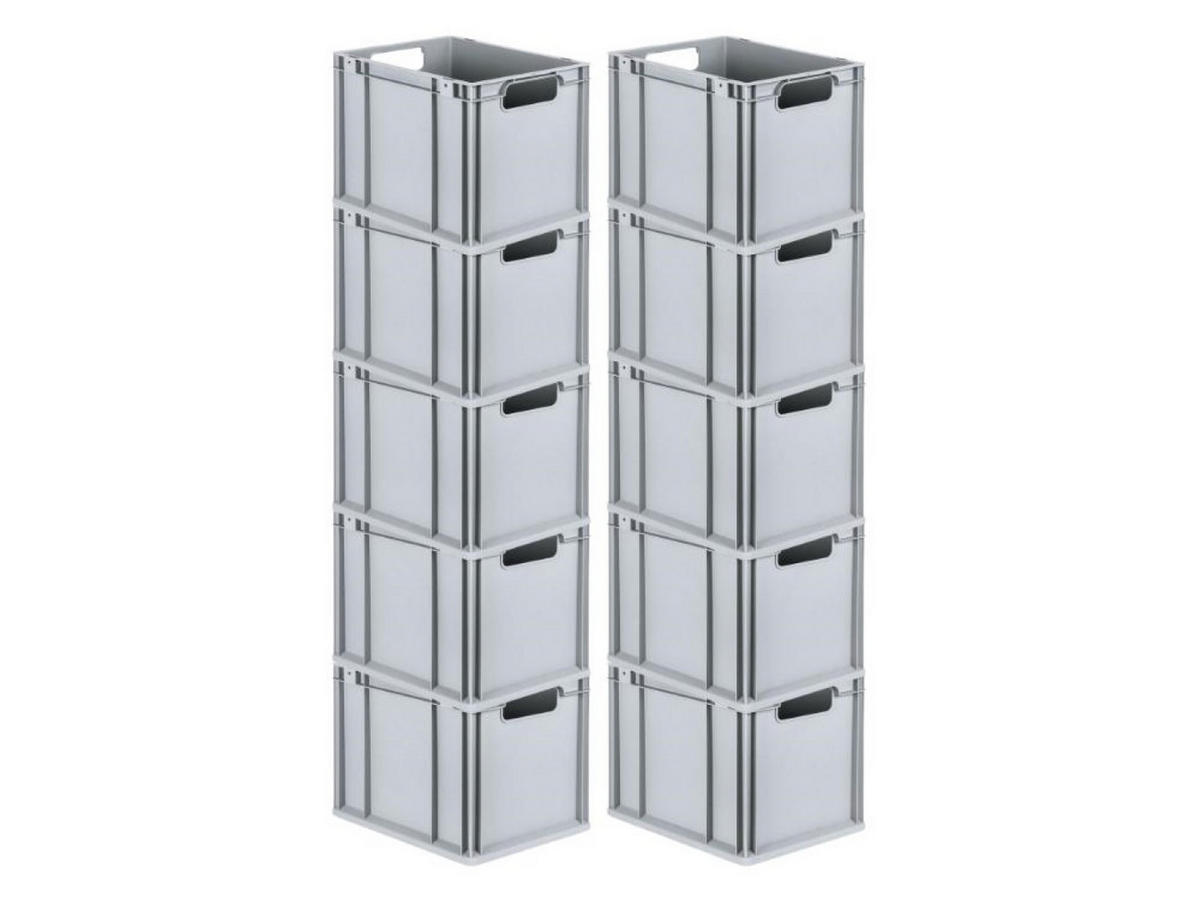 EUROBOX Nextgen Economy Griffe Offen 32x30x40cm 30 Liter - Grau, Kunststoff (30/32/40cm) - PROREGAL
