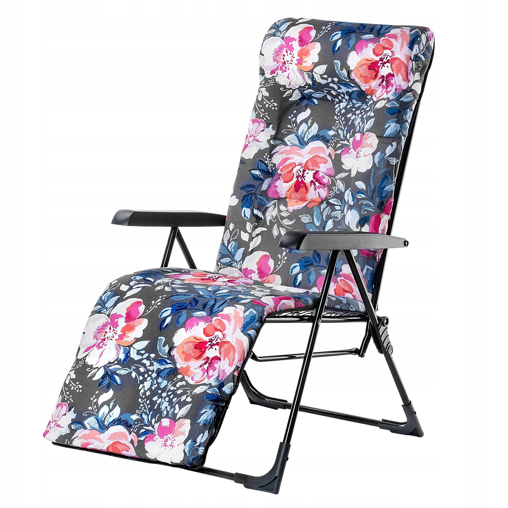 GARTENSESSEL blumen - Blau/Rosa, Metall (55/160cm) - KADAX