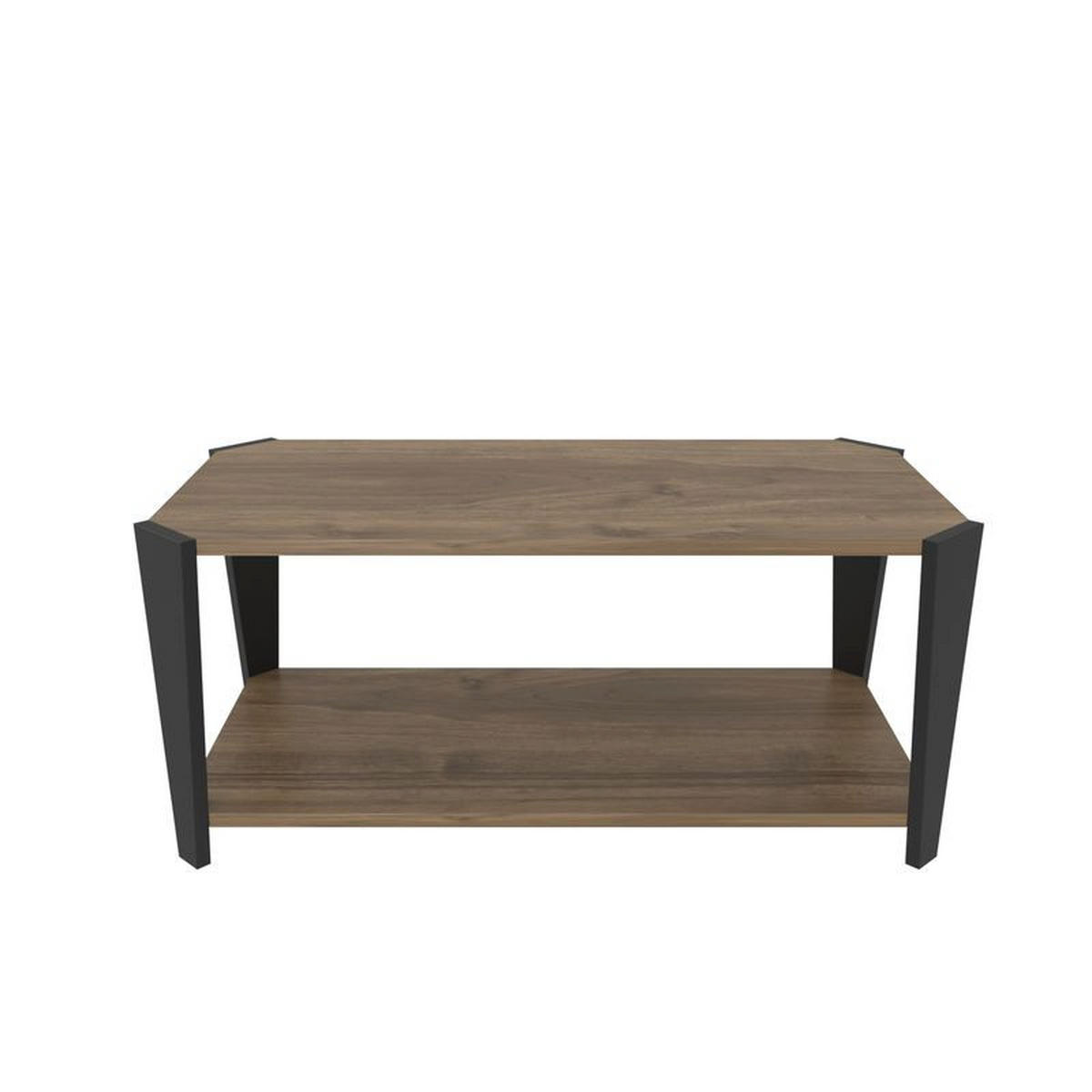 COUCHTISCH Monaco - Schwarz/Braun, Holzwerkstoff (91/47.5/33cm) - Decorotika