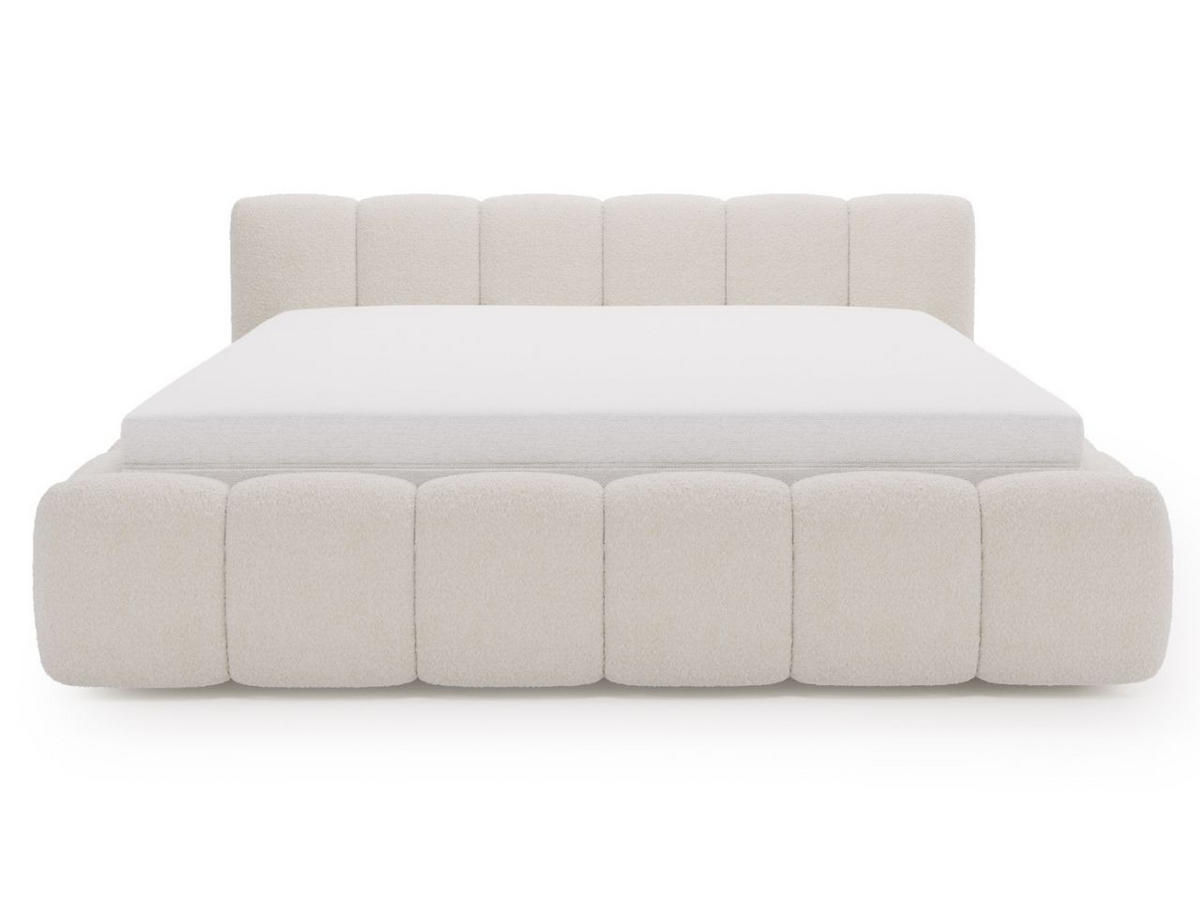 POLSTERBETT Cloud Low 180x200 Bouclé-Stoff Beige - Beige, Textil (180/200cm) - Graingold