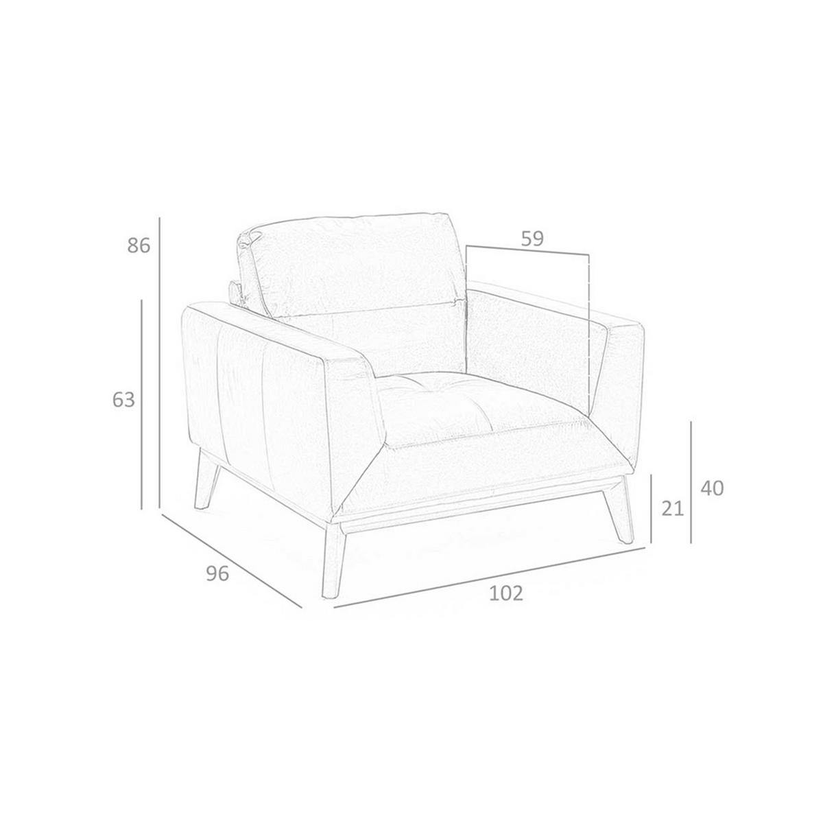 SESSEL Braun aus Leder 102/96/86 cm - Dunkelbraun/Nussbaumfarben, Leder/Holz (102/86/96cm) - ANGEL CERDA