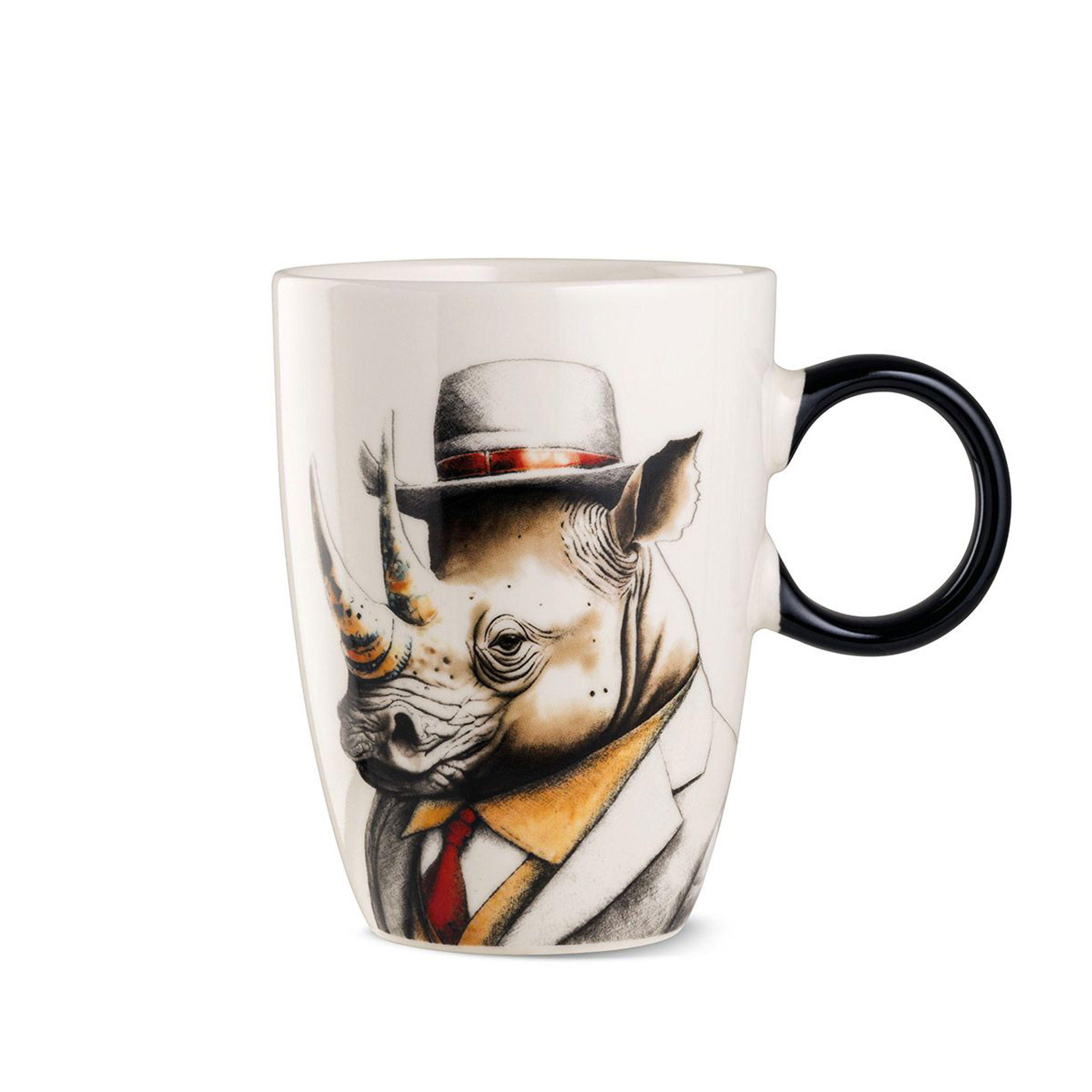 KAFFEETASSE Human Essence NashornmotivPorzellan, Ø 9 cm - Multicolor, Keramik (0.4L) - Gilde