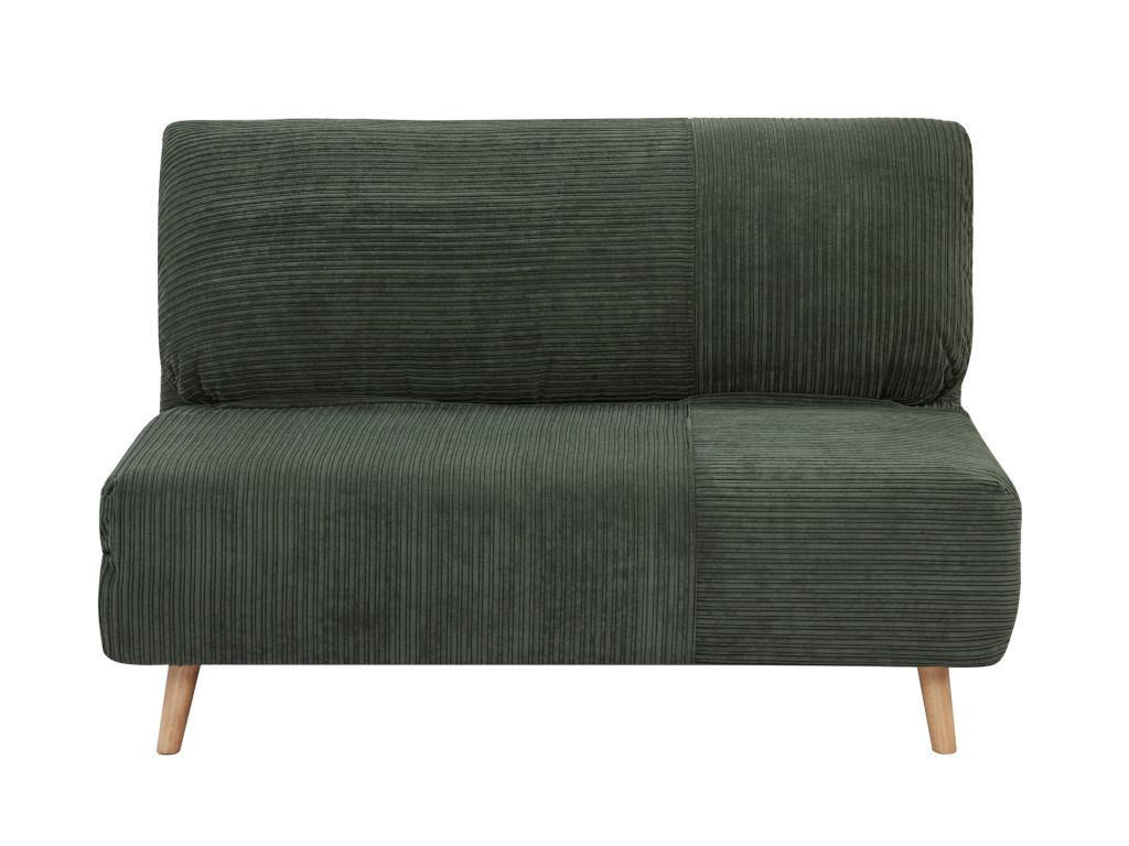 SCHLAFSOFA 2-Sitzer - Cord - Dunkelgrün - PALULA - Grün, Textil (90/83/124cm) - Vente-Unique
