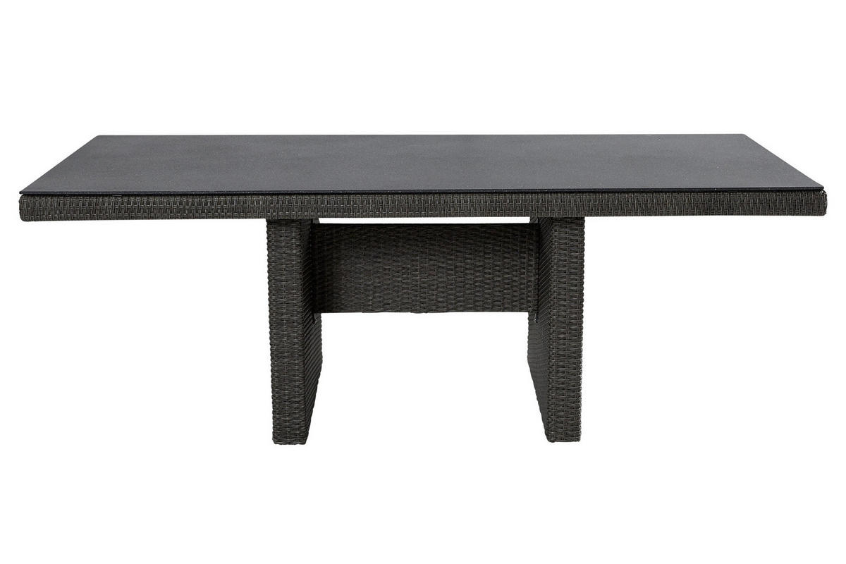 GARTENTISCH Kansas 220x100x75 cm, Glas-Keramik, Grau-Mix - Grau, Keramik (100/220/75cm) - dasmöbelwerk