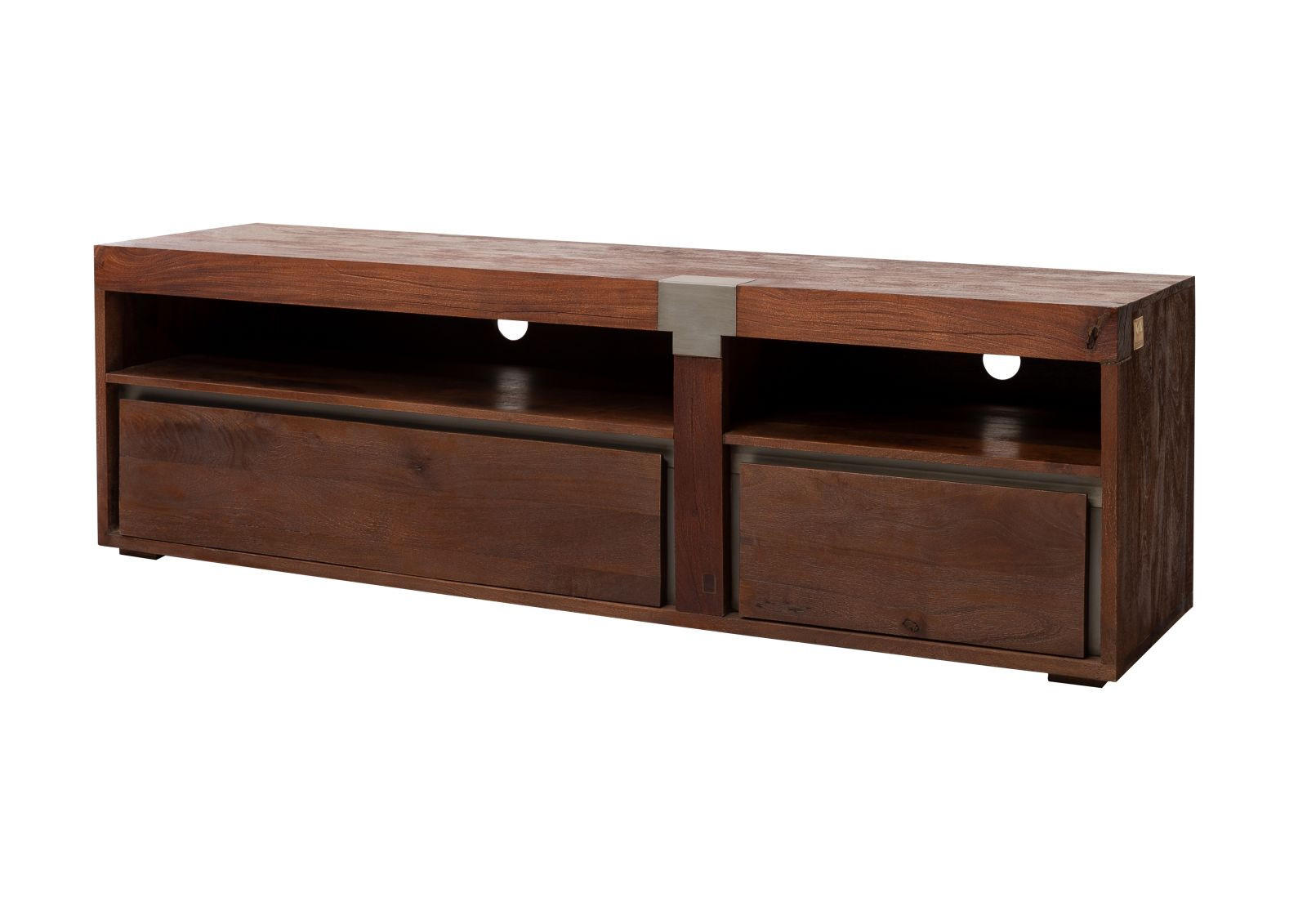 TV-BOARD Mango 180x48x55 braun lackiert Amsterdam #25 - Braun, Holz (180/55/48cm) - Massivmoebel24