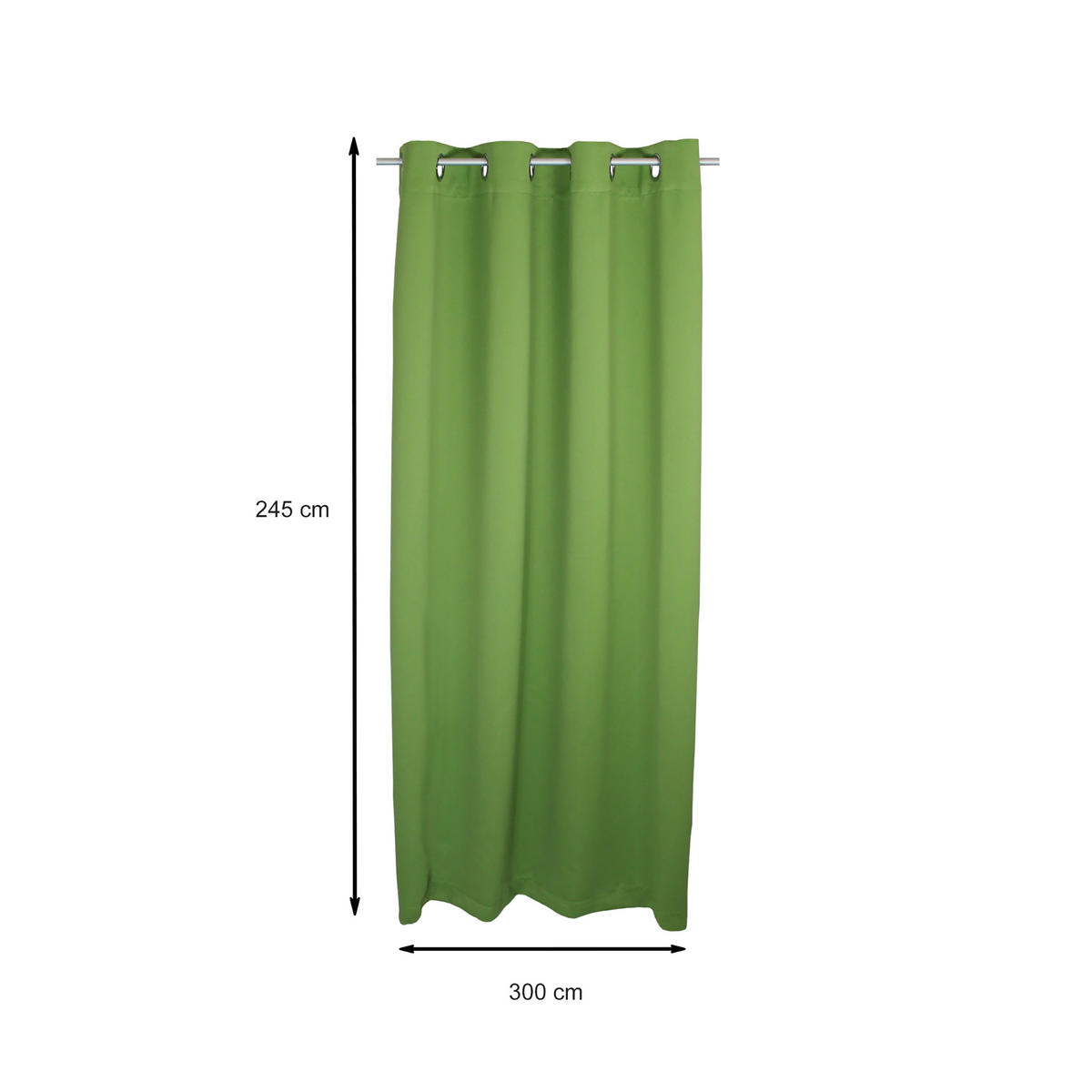 VERDUNKELUNGSVORHANG Ösen 300/245 cm Grün - Grün, Textil (300/245cm) - TiborTex