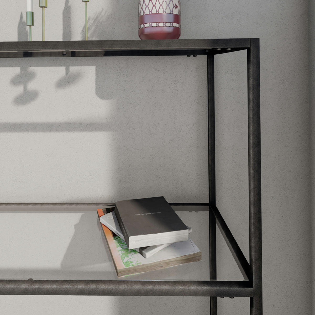 KONSOLENTISCH Konnevesi - Schwarz, Metall (30/80/85cm) - [en.casa]