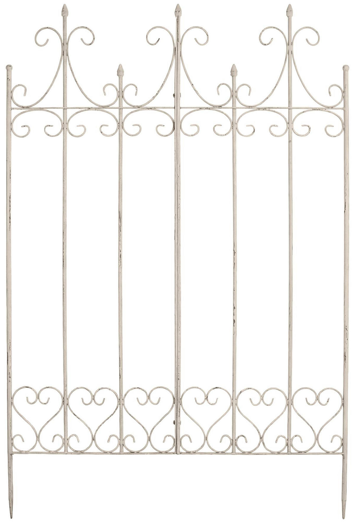 RANKGITTER Kalle 100x2x150cm Metall Antik-Creme Rankhilfe - Creme, Metall (100/150/2cm) - DELUKE