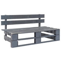 OUTDOOR-BANK Paletten Holz Grau - Grau, Holz (110/55/65cm) - furnicato