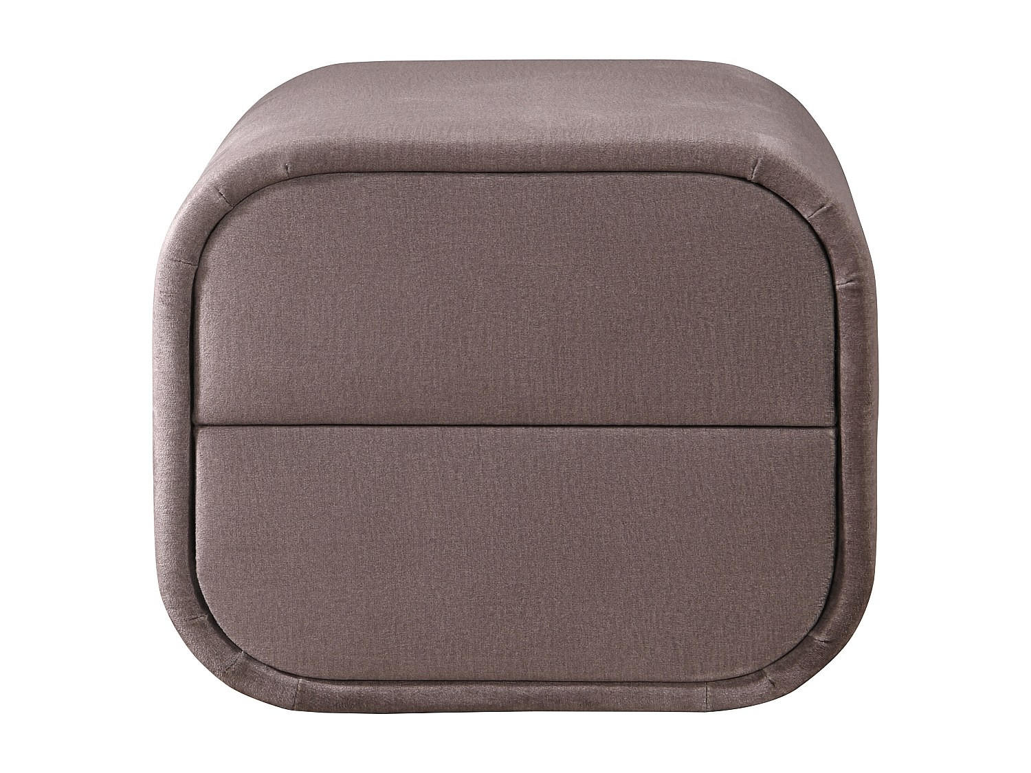 NACHTTISCH - 45.5 cm x 42 cm - stoff - taupe Venalora - Taupe, Textil (45.5/38.5/42cm) - Vente-Unique