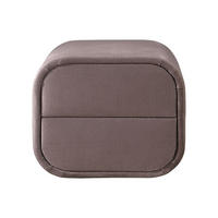 NACHTTISCH - 45.5 cm x 42 cm - stoff - taupe Venalora - Taupe, Textil (45.5/38.5/42cm) - Vente-Unique