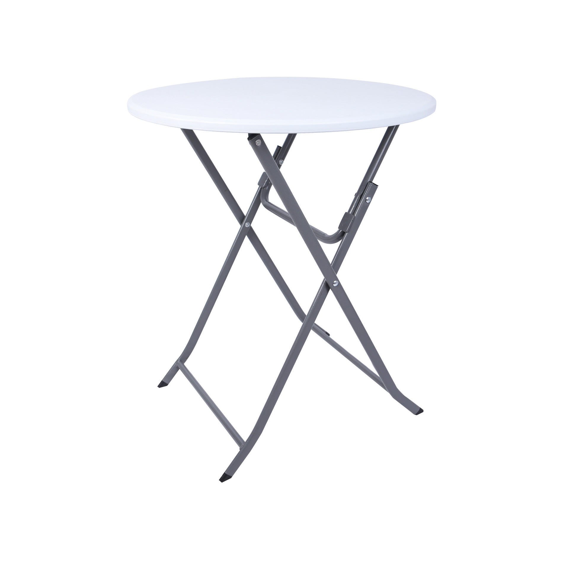 KLAPPBARER Weiß 60/60/74 cm - Weiß, Kunststoff (60/60/74cm) - Mobili Rebecca