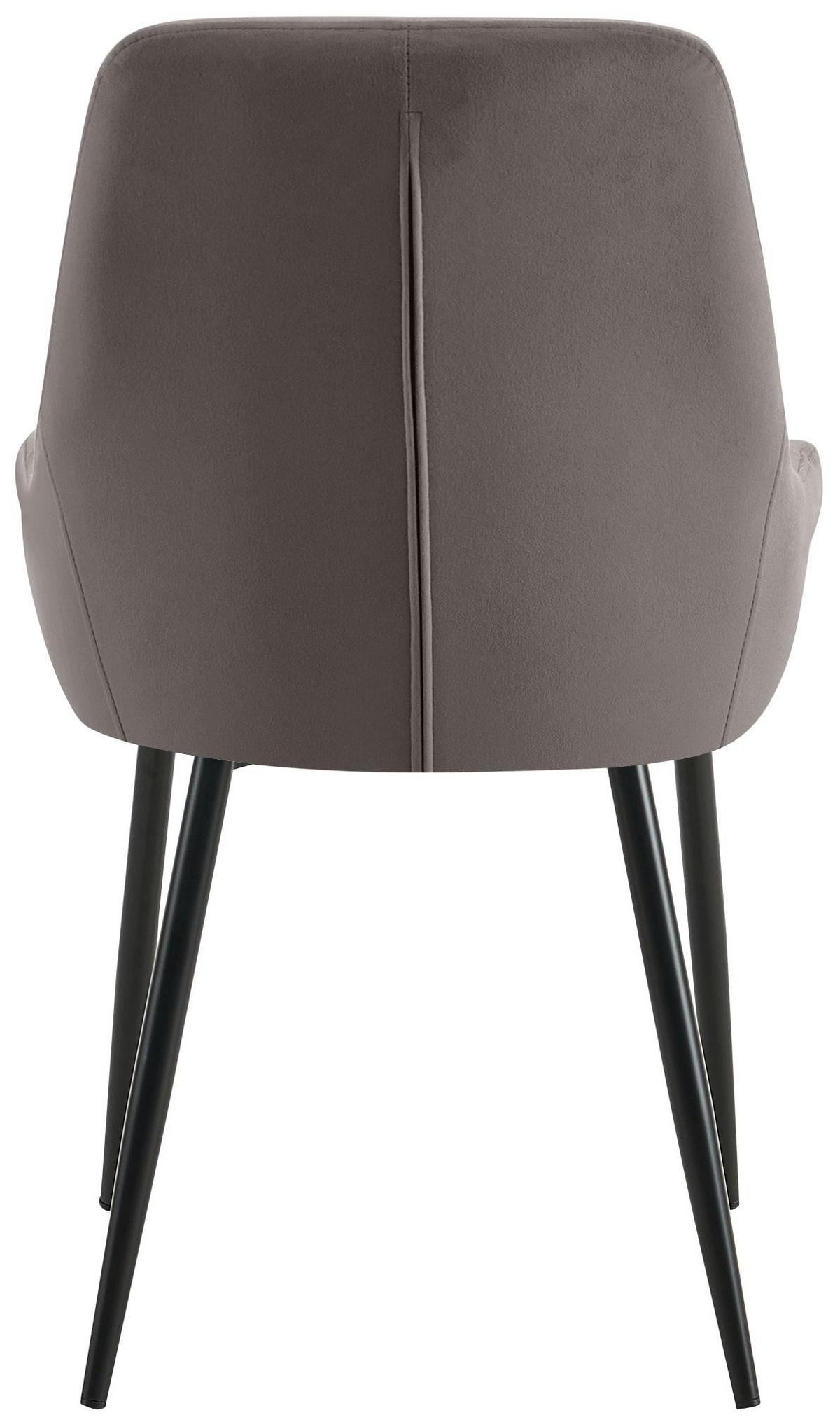 ESSZIMMERSTUHL 2er Set Punar Samt Anthrazit Schwarz Wohnzimmerstuhl - Anthrazit, Textil (50/86/53cm) - DELUKE