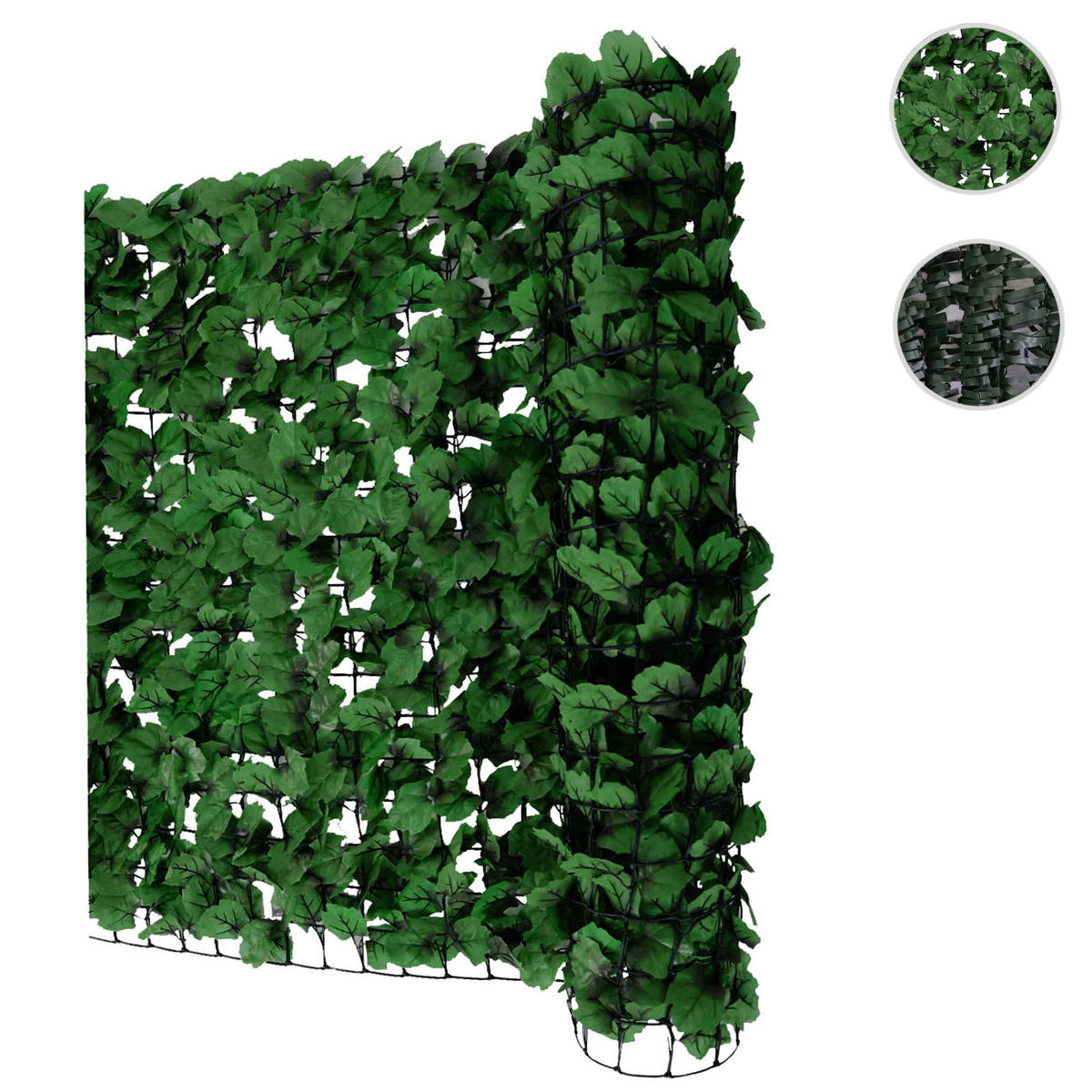 BALKONSICHTSCHUTZ BLATT Dunkelgrün - Dunkelgrün, Kunststoff (300/150cm) - MCW