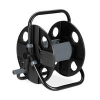 SCHLAUCHTROMMEL - Schwarz, Kunststoff/Metall (42/38/31cm) - Relaxdays