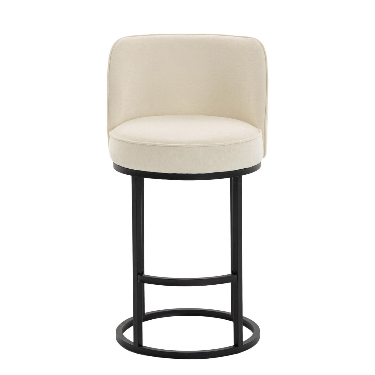 BARHOCKER,2ER-SET,ARMLOSE Barstühle,Küchenstühle,Bistrohocker,Leinen,Beige - Beige, Textil (46.5/88.5/43cm) - LVHOM