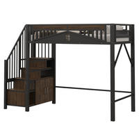 HOCHBETT 90/200 cm Schwarz mit Sicherheitsgehäuse und Stauraum - Schwarz, Metall (90/200cm) - OKWISH