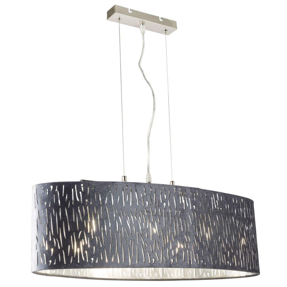 HÄNGELEUCHTE Metall Grau matt - Grau, Metall (65/25/140cm) - Globo Lighting