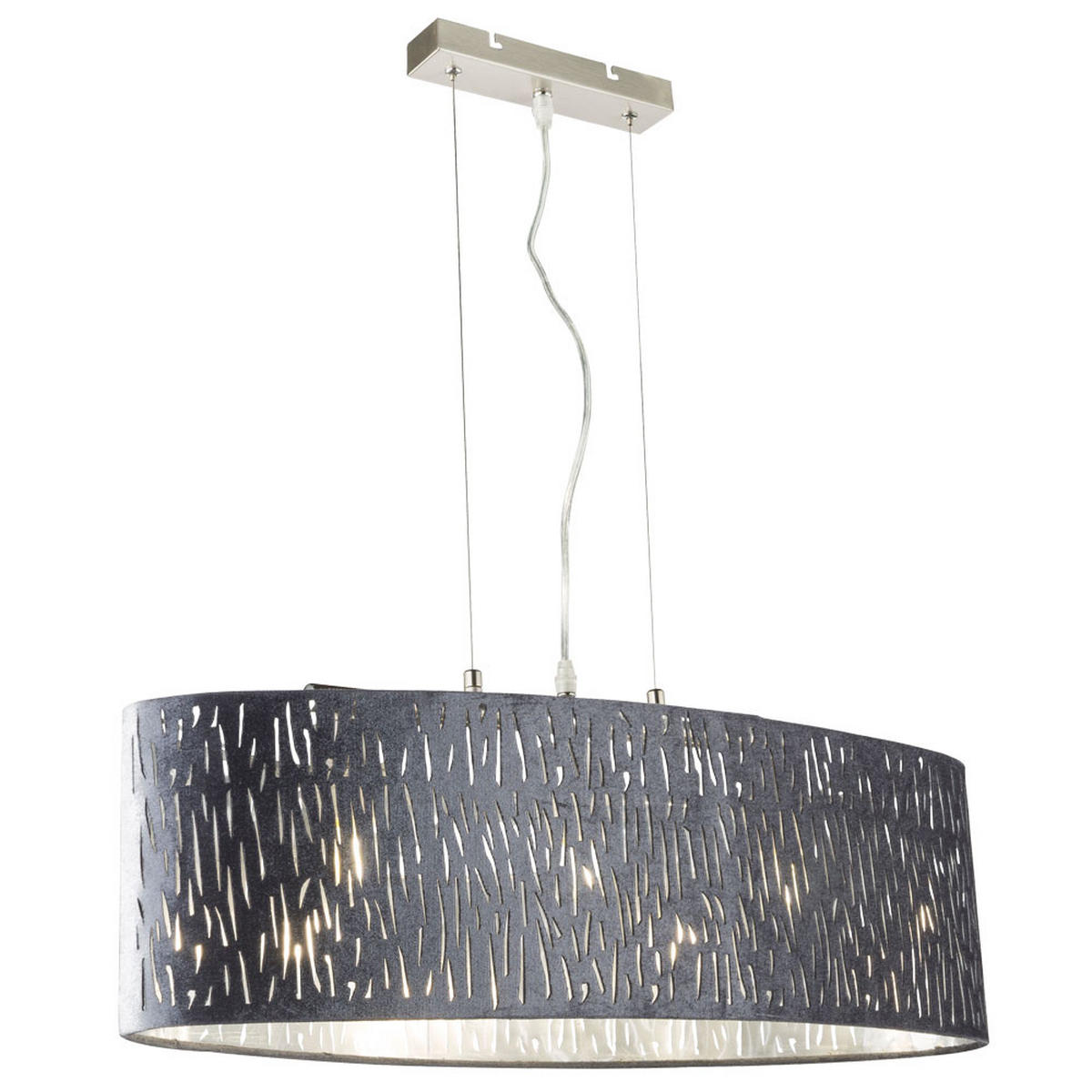 HÄNGELEUCHTE Metall Grau matt - Grau, Metall (65/25/140cm) - Globo Lighting