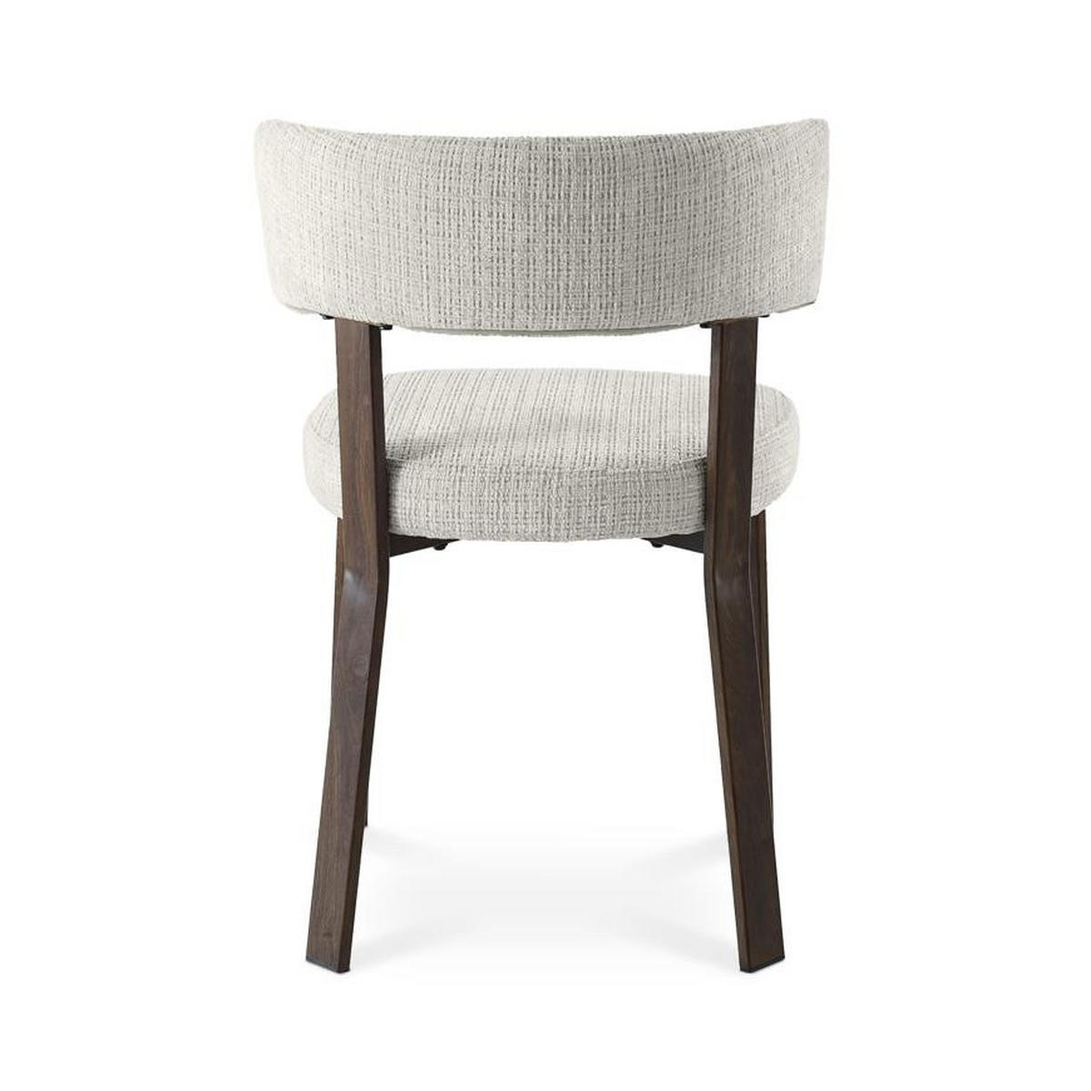 STÜHLE 4er-Set gepolstert im japanischen Stil mit beigem Chenille-Bezug und Beinen aus Metall in Walnussoptik - ZOE - Beige/Schwarz, Textil/Metall (52/77/43.5cm) - Sicaan
