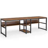 SCHREIBTISCH 2 PERSONEN 78,7 Zoll Braun - Braun, Holz (200/60/75cm) - Kaket