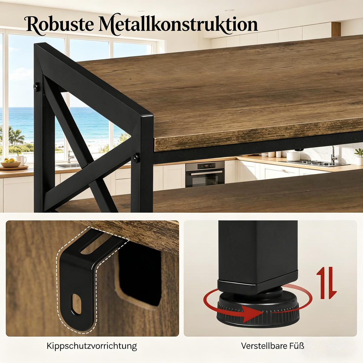 ANRICHTE Braun 110/33/75 cm - Braun, Holz (110/75/33cm) - PANGIVO