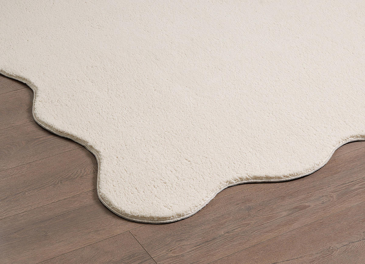 HOCHFLORTEPPICH Antirutsch Uni TIRSO Polyester Beige 120 x 160 cm - Beige, Textil (120/160cm) - KADIMA DESIGN