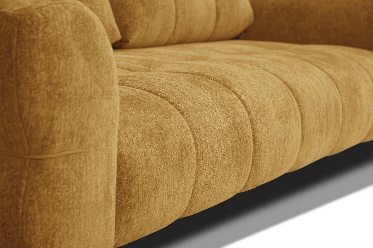 SOFA SALVINI 3-Sitzer, gelb - Gelb, Holz/Textil (237/88/99cm) - Courtois Laville
