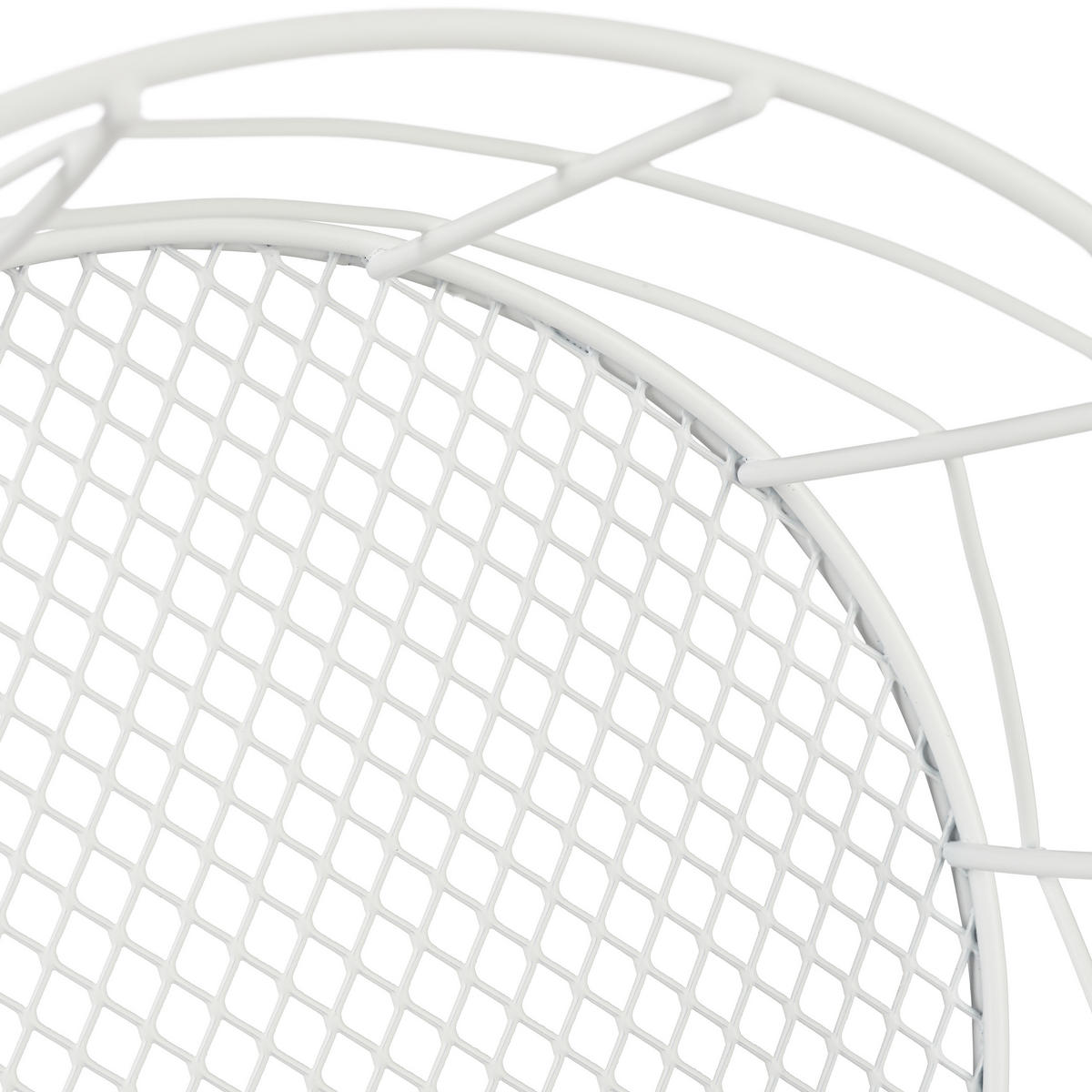 DRAHTKORB - Weiß, Metall (22/12.5/22cm) - Relaxdays