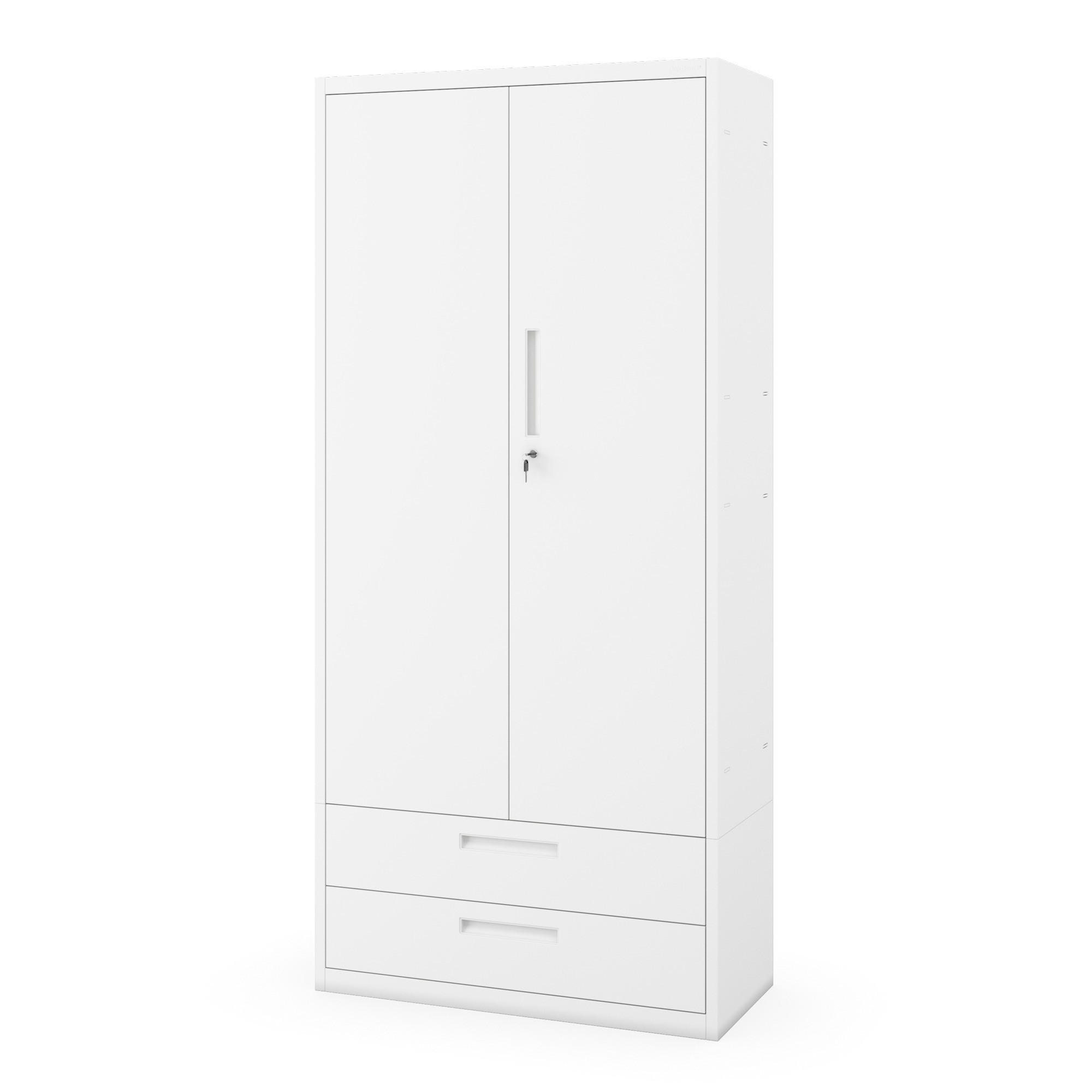 METALLSCHRANK Megan - Weiß, Metall (90/195/40cm)