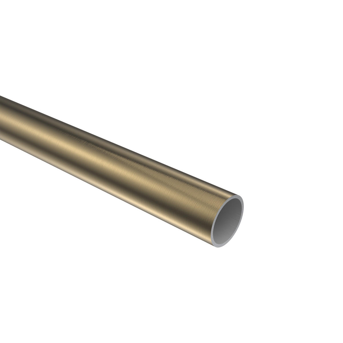 RUNDROHR 120 cm, 16 mm Ø Messing Antik - Bronzefarben, Metall (120cm) - INTERDECO