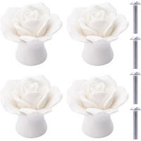 SCHRANKKNOPF Keramik 4er-Set - Weiß, Keramik (0.36/2/0.42cm)