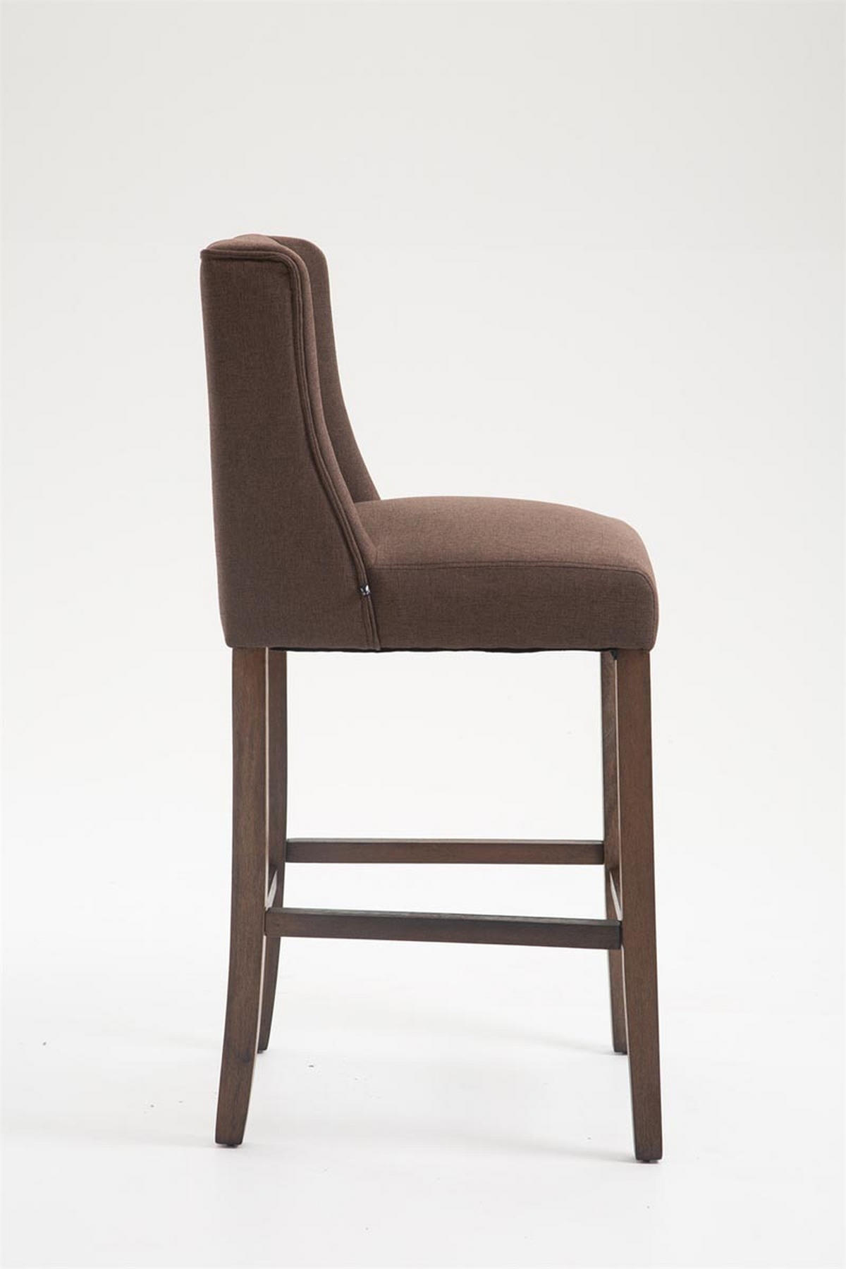 BARHOCKER Cassado, Gestell Antik-dunkel, Stoff Braun - Braun, Holz/Textil (56/100/51cm) - TPFLiving