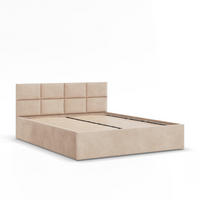 POLSTERBETT MIT KOPFTEIL 160x200 ohne Bettkasten BORGO, Beige - Creme, Textil (160/200cm) - Mebligo