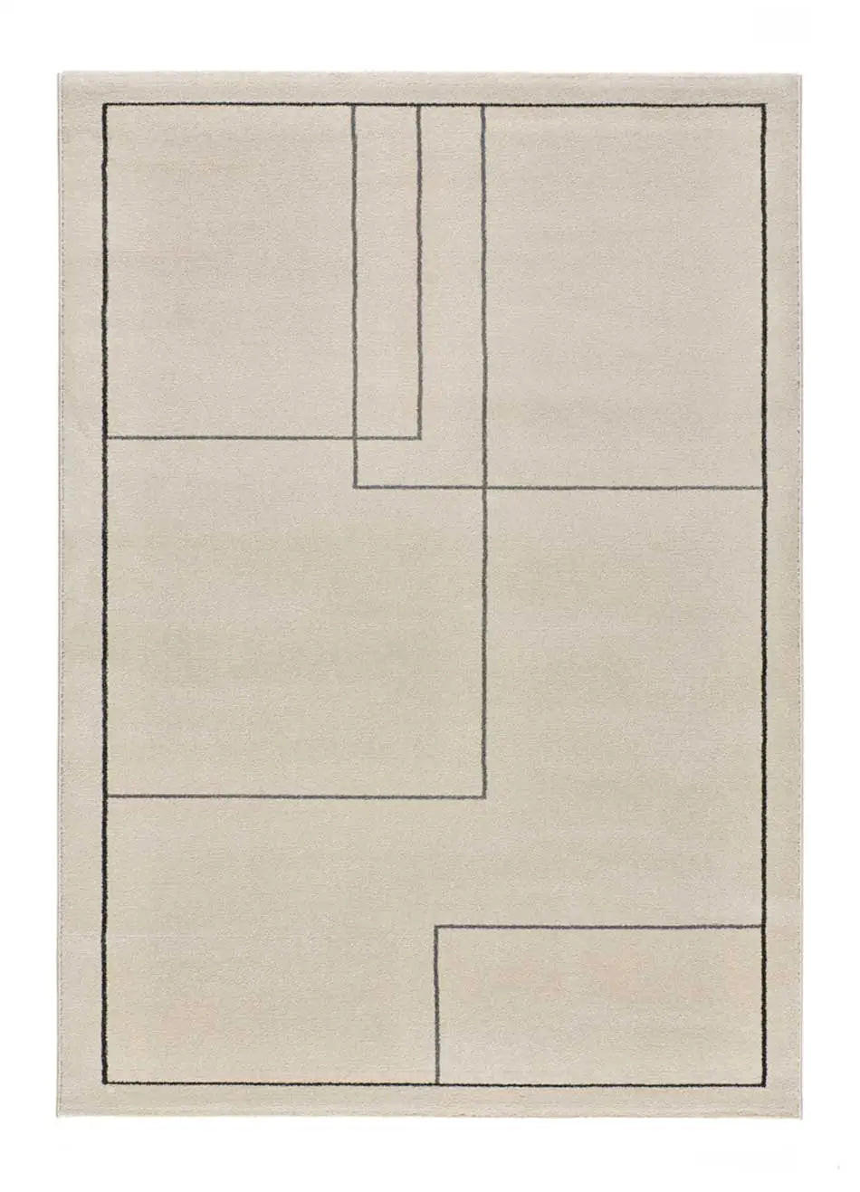 KURZFLORTEPPICH Mehrfarbig Los Angeles Lines 160/230 cm - Weiß, Textil (160/230cm) - Atticgo