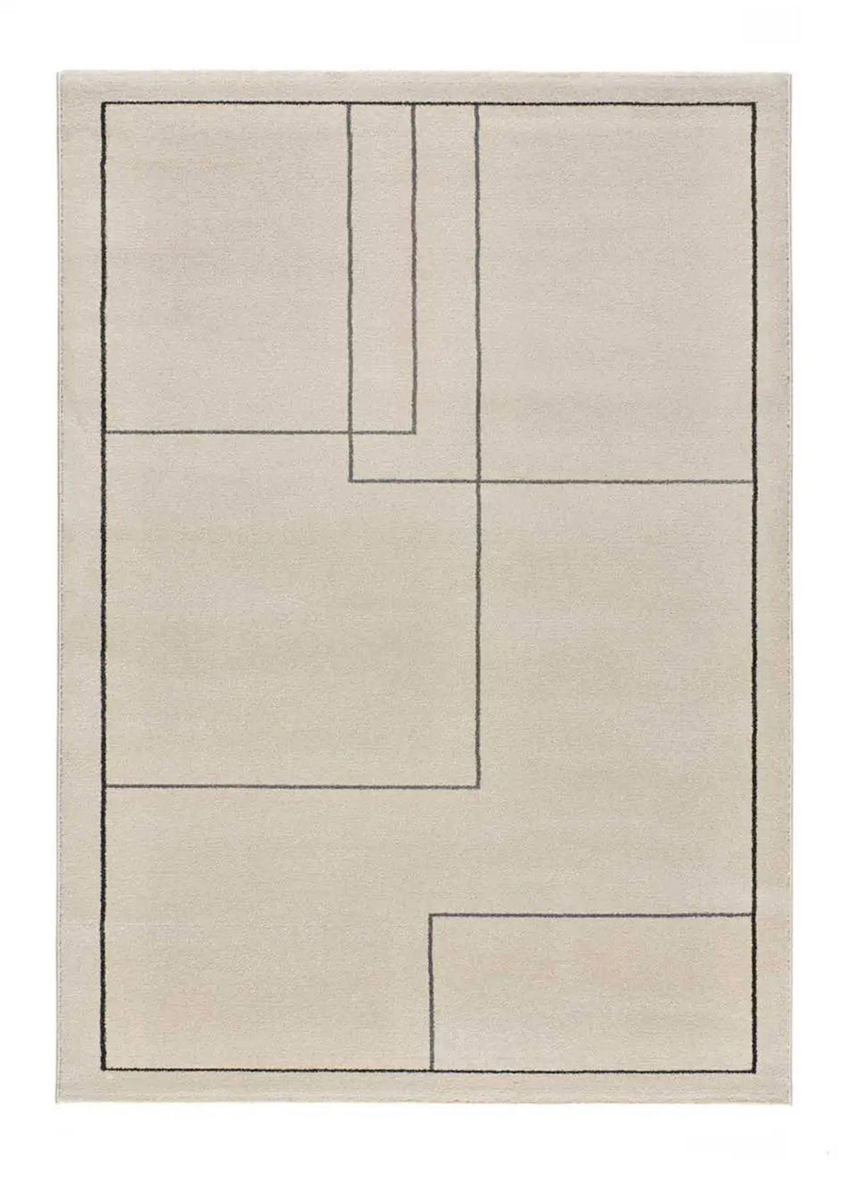 KURZFLORTEPPICH Mehrfarbig Los Angeles Lines 160/230 cm - Weiß, Textil (160/230cm) - Atticgo