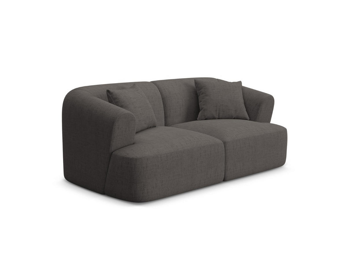 MODULARES-SOFA Campi aus strukturiertem Stoff grau 2 Sitzplätze - Grau, Textil (90/70/180cm) - Cosmopolitan Design