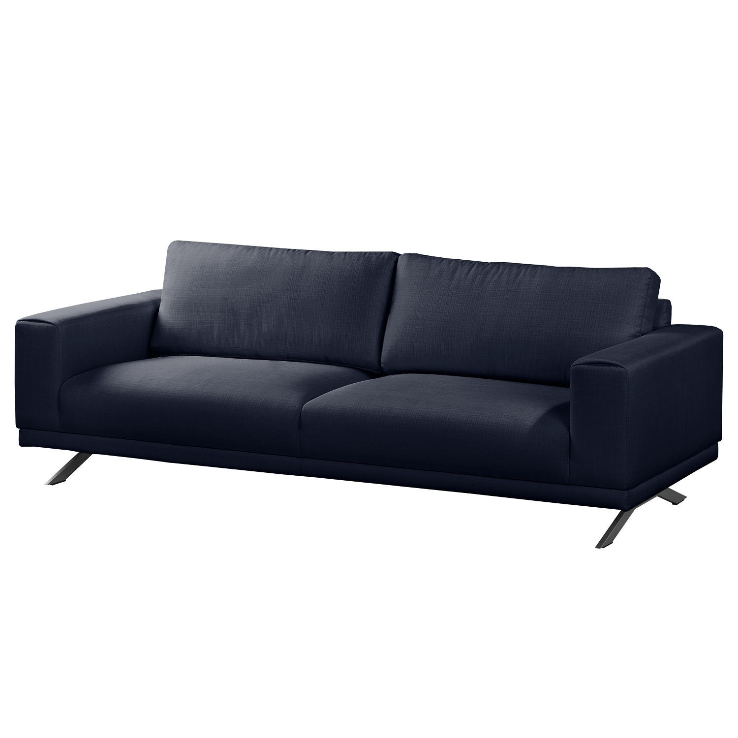 2,5-SITZER SOFA - Strukturstoff - Dunkelblau, Textil (216/81/89cm) - home24